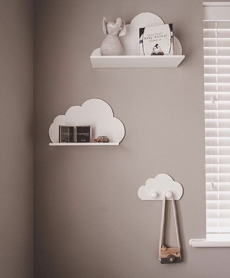 Cloud Shelves, Cloud Shelf, Travel Theme Nursery, Ideas Habitaciones, Clouds Nursery, Nursery Room Inspiration, White Nursery, Nursery Inspo, Nursery Baby Room