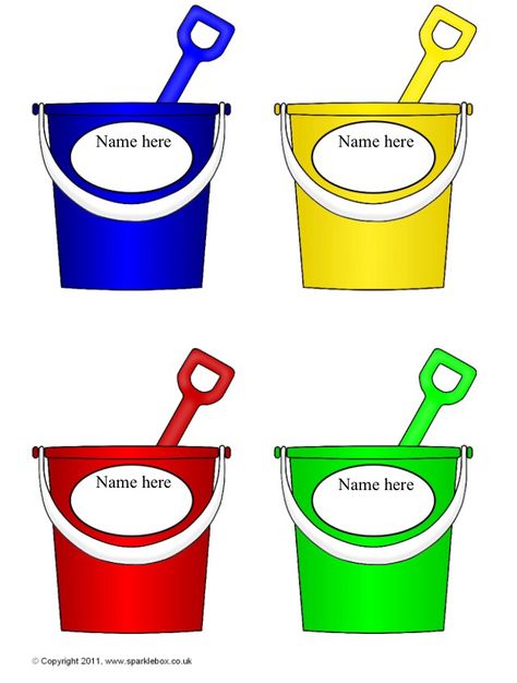 Colourful bucket and spade themed Self- Registration/ Coat peg labels. Free Printable Cubby Name Tags, Cubby Tags Preschool, Cubby Name Tags, Cubby Labels, Self Registration, Summer Names, Cubby Tags, Free Classroom Printables, Bucket And Spade