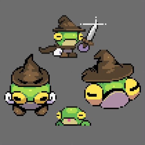 Adventurer frog ~ ~ ~ #pixelart #frog #games #aseprite #digitalart #digitalartwork #pixelartwork #pixelartist #pixels #pixel #art #ドット絵 Frog Draw, Frog Pixel Art, Pixel Frog, Frog Games, Pixel Game, 3d Pixel, Art Games, Pixel Drawing, Pixel Art Games