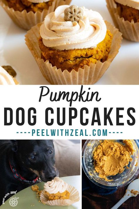 Carrot Dog Cake, Pupcakes Dog, Cupcakes For Dogs Recipe, Pupcake Recipe, Dog Birthday Cake Recipe, Dog Cake Recipes, Carrot Dogs, Pet Treats Recipes, Easy Dog Treat Recipes