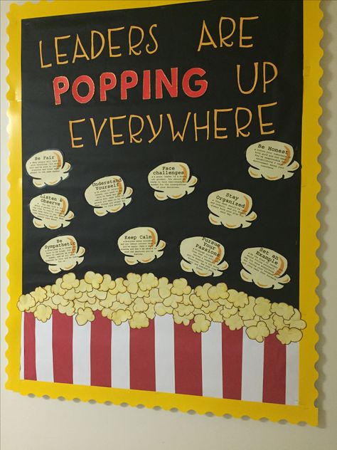 Superstar Bulletin Board Ideas, Leadership Board For Work, We Are Leaders Bulletin Board, Leadership Ra Bulletin Boards, Customer Service Bulletin Board Ideas, Cte Bulletin Boards, Creativity Starts Here Bulletin Board, Leader Bulletin Board Ideas, Conference Room Bulletin Board Ideas