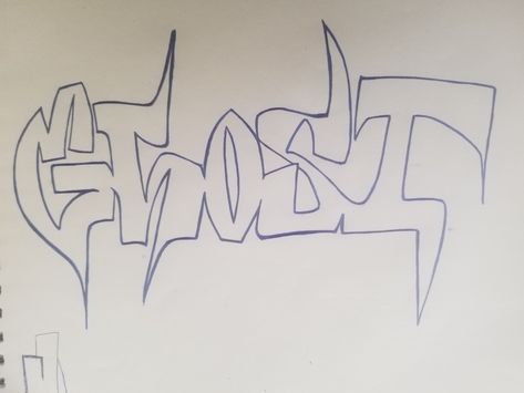 Ghost Graffiti Tag, Graffiti Outline, Ghost Graffiti, Alphabet Graffiti, Graffiti Art Letters, Graffiti Wildstyle, Tag Street Art, Graffiti Lettering Fonts, Doodle Ideas