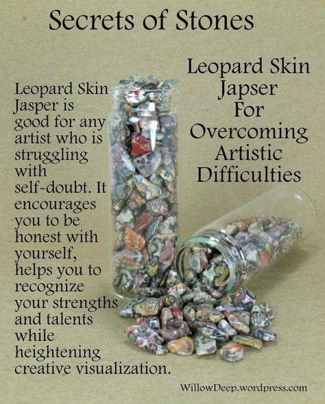 Secrets of Stones - Leopard Skin Jasper for Overcoming Artistic Difficulties Jasper Meaning, Leopard Jasper, Leopard Skin Jasper, Creative Visualization, Crystal Power, Crystals Healing Properties, Zebra Jasper, Leopard Skin, Gemstone Meanings