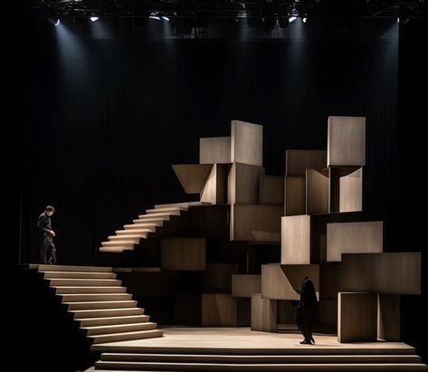 Theatre Scene Design, Theater Scene Design, Abstract Theatre, Scenography Design, Scenic Design Theatres, Scenography Theatre, Modern Theatre, Theatre Of The Absurd, Theatre Scene