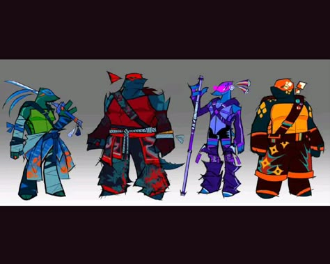 Teenage Mutant Ninja Turtles Redesign, Tmnt Character Design, Tmnt Redesign, Batman Tmnt, Leo And Donnie, Tmnt Au, Tmnt Idw, Types Of Turtles, Rottmnt Fanart