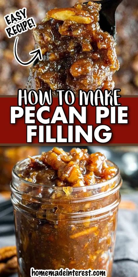 pecan pie filling Pecan Pie Filling Recipe, Easy Pecan Pie, Best Pecan Pie, Pecan Pie Easy, Pecan Pie Filling, Pie Filling Recipes, Pecan Cake, Thanksgiving Food Desserts, Easy Pie