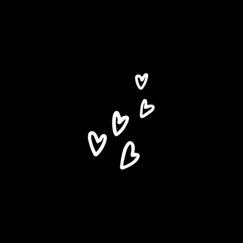 Cute Doodles Black Background, Cute Icon Black Background, Heart Doodle Overlay, White Phone Layout, Black Heart Icon, Iphone Wallpaper And Widgets, Borders For Edits, Aesthetic Art Black, Instagram Spacers