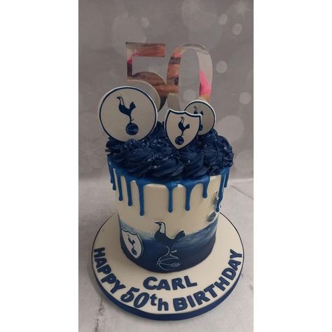 Tottenham Hotspur Cake, Tottenham Cake, Football Birthday Cake, Sport Cakes, Big Cakes, Football Birthday, Drip Cake, Drip Cakes, Tottenham Hotspur