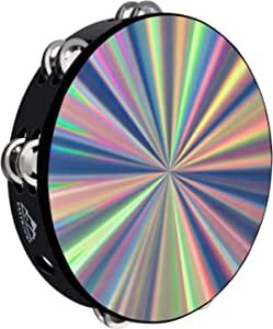 EASTROCK Radiant Tambourine Hand Held Drum 10 Inch Double Row Jingles Reflective Tambourine Musical Instrument for Kids Adults Church KTV Party Tambourine, Musical Instrument, Modest Outfits, 10 Inch, Musical Instruments, Holding Hands, Drums, Hold On, Musical