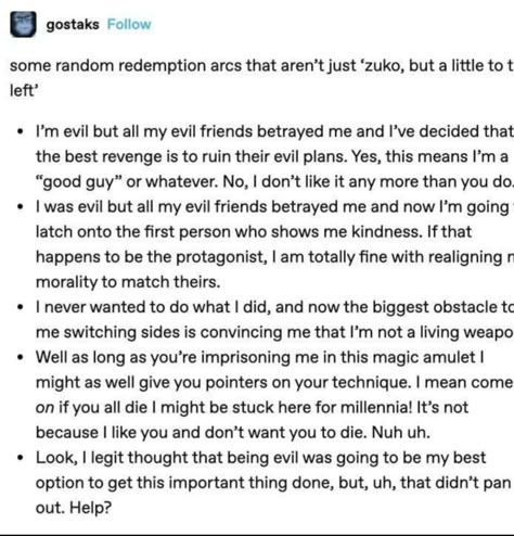 Helpful writing advice on writing redemption arcs Villain Redemption Arc, Writing Redemption Arcs, How To Write A Redemption Arc, Corruption Arc Writing, Redemption Arc Writing, Revenge Writing Prompts, How To Write Betrayal, Writing Revenge, Writing Betrayal