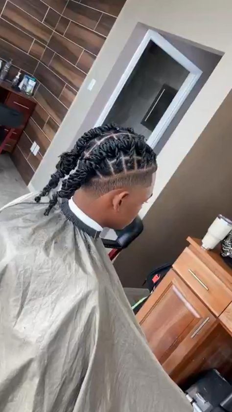 High Top Fade Locs, Two Strand Barrel Twist Men, Braids For Men Twists, 2 Strand Barrel Twist, Hightop Dreads Barrel Twist, Barrel Twist Two Strand, Barrel Twist Dreads Men High Top, Barrel Twist With Two Strand Twist, Two Strand Twist Styles For Men