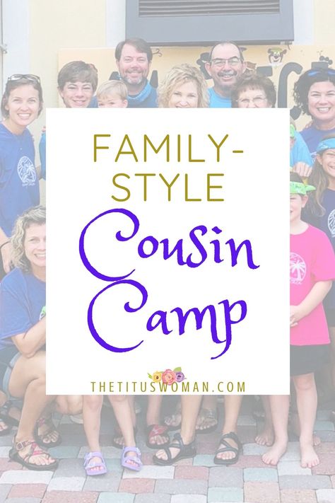 Cousin Crafts For Kids, Family Reunion Camping Ideas, Family Camp Activities, Cousin Weekend Ideas, Cousin Camp Themes, Cousins Camp Ideas For Kids, Cousin Camp Activities, Cousin Reunion Ideas, Cousin Games