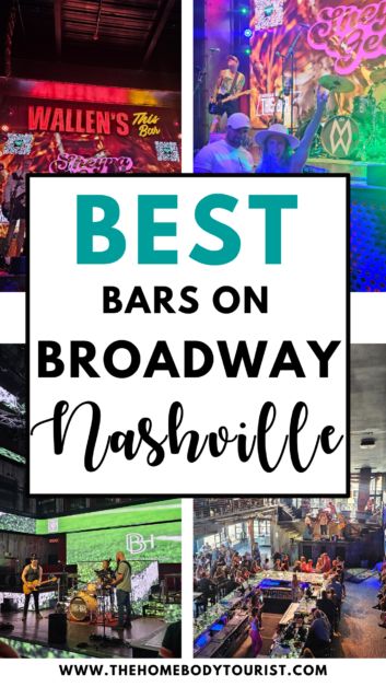 best bars on broadway in Nashville, TN pin for pinterest. Best Restaurants In Nashville On Broadway, Nashville Bars On Broadway, Broadway In Nashville, Nashville Restaurants Best, Broadway Nashville, Nashville Broadway, Nashville Bars, Bucket List Vacations, Bottle Service