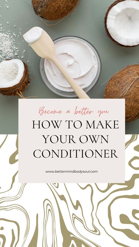 Discover the art of making your own conditioner with this comprehensive guide. Unlock the secrets to DIY hair care and achieve luscious locks naturally. Diy Curly Hair Conditioner, Diy Conditioner Recipe, Diy Deep Conditioner For Natural Hair, Homemade Conditioner Recipes, Diy Hair Conditioner Recipes, Hair Conditioner Diy, How To Make Conditioner, All Natural Conditioner, Hair Conditioner Recipe