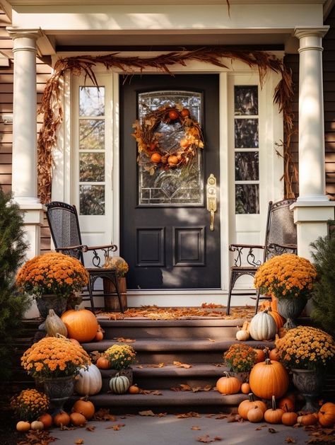 Fall Porch Decor Ideas, Fall Fireplace Decor, Fall Bathroom Decor, Fall Front Porch Decor Ideas, Ad Inspiration, Fall Furniture, Fall Porch Decor, Plaid Blankets, Fall Fireplace