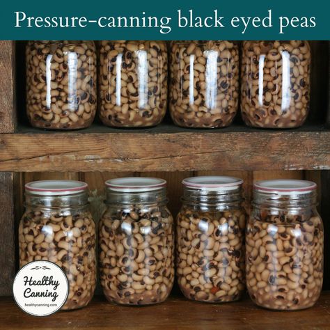 Canned Black Eyed Peas Recipe, Canning Peas, Blackeyed Pea Recipes, Cooking Black Eyed Peas, Canning For Beginners, Healthy Canning, Canning Beans, Blackeyed Peas, Black Eyed Peas Recipe