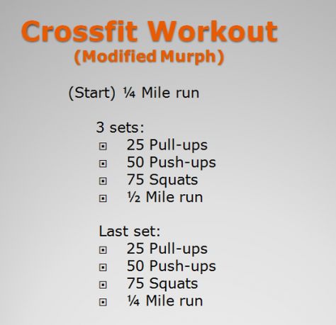 Crossfit Modified Murph- This might be a bit more do-able until I can really do it! Murph Workout, 50 Push Ups, Fitness Resolutions, Nerd Fitness, Conditioning Workouts, Workout Days, My Fitness, Help Losing Weight, Crossfit Workouts