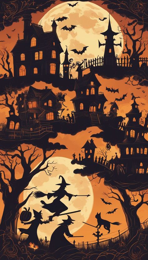 Halloween Illustration Creative Illustration Ideas, Halloween Screensavers, Zoo Boo, Paper Walls, Halloween Houses, Creepy Creatures, Aesthetic Walls, 2024 Halloween, Big Blue Nation