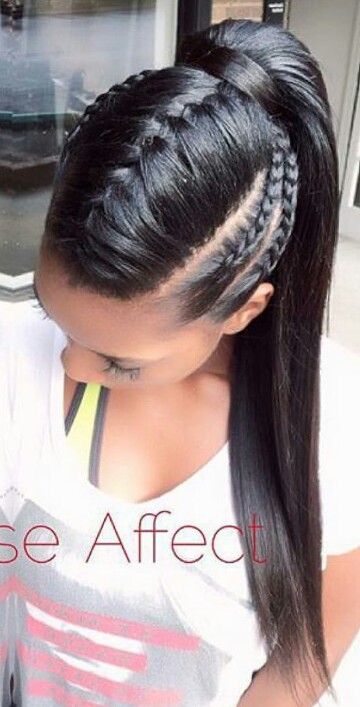 Braided ponytail hairstyle @the_rose_affect Gorgeous Braids, Braided Ponytail Hairstyles, Penteado Cabelo Curto, Braided Hairstyles Easy, Braided Ponytail, Hairstyles Ideas, Kids Black, Love Hair, Hair Dos