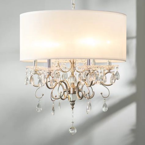 House of Hampton® Daniell 6 - Light Unique / Statement Drum Chandelier & Reviews | Wayfair Chandelier Diy, Chandelier Metal, Geometric Chandelier, Globe Chandelier, Traditional Chandelier, 5 Light Chandelier, Drum Pendant, Drum Chandelier, Beautiful Chandelier