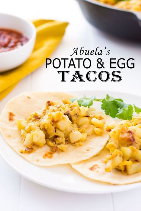 Latin Breakfast, Crispy Fried Potatoes, Milanesa Recipe, Egg Tacos, Potato And Egg Breakfast, Breakfast Tacos Recipe, Fried Breakfast, Potato Tacos, Taco Fillings