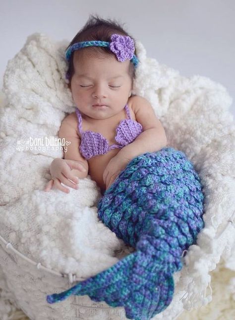 Newborn Mermaid Costume, Baby Mermaid Costumes, Newborn Mermaid, Mermaid Outfit, Baby Mermaid, Newborn Crochet