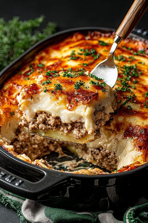 Cattle Drive Casserole, Condensed Cream Of Mushroom Soup, Hamburger Potato Casserole, Chicken Broccoli Rice Casserole, Easy Hamburger, Cattle Drive, Filling Dinner, Cream Of Mushroom Soup, Food Hub