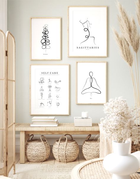 'Zodiac' Collection – CraftyWolfByIulia Yoga Nook, Sala Yoga, Pose Poster, Yoga Corner, Yoga Room Design, Yoga Area, Poster Butterfly, Yoga Group, Meditation Wall Art