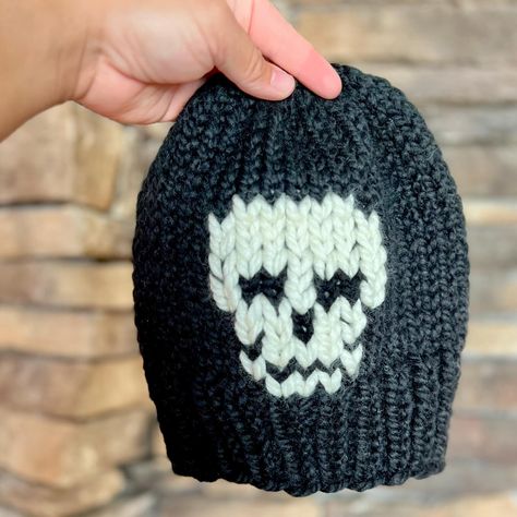 Ok I LOVE this hat! This was the first time I knit a hat and then did a duplicate stitch design. I loved every minute of it and now must do more soon!! Pattern is #theskullbeanie by @skullandhooks 💀🎃 #knittywitit #knithat #knittersgonnaknit #knitbeanie #halloweenhat #skull #knitlove #knittersofinstagram Stitch Patterns Knitting, Knit A Hat, Duplicate Stitch, Halloween Hats, Beanie Pattern, Hat Knitting Patterns, Fiber Arts, Stitch Design, Hat Pattern