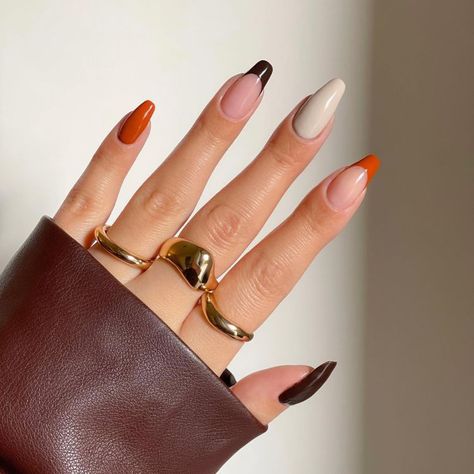 Occasion Nails, Simple Fall Nails, Nagellack Trends, November Nails, October Nails, Pedicure Manicure, Fall Acrylic Nails, Design Nails, Designs Nail