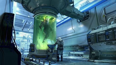 ArtStation - Practice:The Laboratory, Qiushi Zhang Fantasy Laboratory, Scifi Lab, Laboratory Art, Sci Fi Laboratory, Lab Work, Laboratory Design, Spaceship Interior, Sci Fi Environment, Planets Art