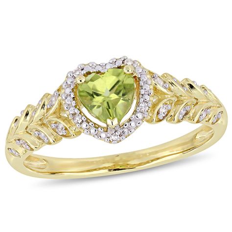 Heart Halo Ring, Heart Halo, Heart Promise Rings, Peridot Stone, Heart Gemstone, Gold Halo, Peridot Ring, Peridot Gemstone, Halo Ring