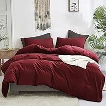 Red Comforter Sets, Burgundy Bedding, Queen Size Bed Sets, Family Bed, Grey Linen Bedding, Red Bedding, Cotton Bedding Sets, Soft Bedding, Flat Bed