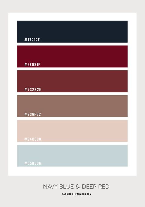 Amsterdam Inspired  – Colour Palette #91 Navy And Maroon Color Palette, Deep Red Color Scheme, Deep Red Palette, Navy Blue And Burgundy Color Palette, Burgundy Palette Color, Navy Blue And Burgundy Bedroom, Red Blue Neutral Color Palette, London Colour Palette, Burgundy And Navy Color Palette