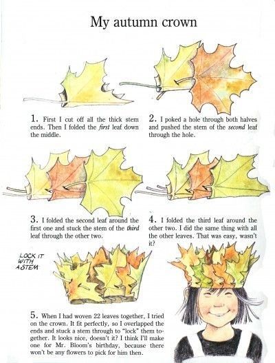 Diy Flower Crown, Leaf Crown, Forest School, Autumn Crafts, Art Sculptures, Nature Crafts, Cute Crafts, Fall Crafts, Kids Crafts