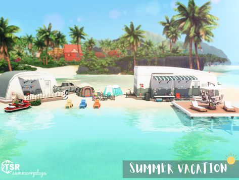 Sims 4 Camping Cc, Sims 4 Camping, Sims Love, The Sims 4 Lots, Cc Furniture, Tumblr Sims 4, Outdoor Bath, Jungle Adventure, Los Sims