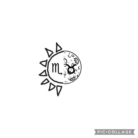 Moon In Scorpio Tattoo, Moon And Scorpio Tattoo, Scorpio Sun Tattoo, Taurus Moon Tattoo, Scorpio Moon Tattoo, Scorpio Tattoo, Taurus Moon, Scorpio Moon, Sun Tattoo