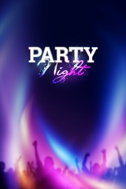 Inscription night party on a glowing dar... | Premium Photo #Freepik #photo #dj-music #concert #music-event #music-show Dj Night, Paper Art Design, Night Party, Party Night, Premium Photo, Paper Art, Dj, Art Design, Stock Photos