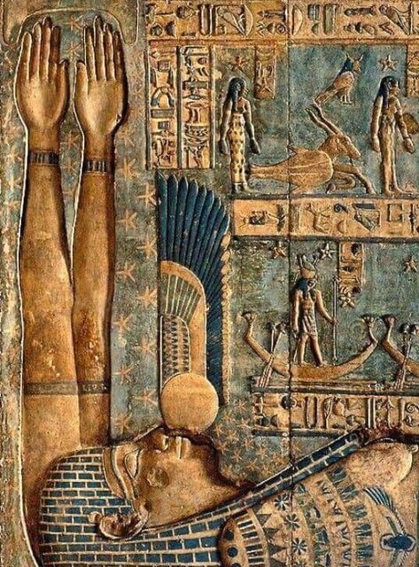 ancient egypt Goddess Nut, Ancient Egypt Aesthetic, Starověký Egypt, Egyptian Painting, Egypt Aesthetic, Ancient Egyptian Gods, Ancient Paintings, Ancient Egypt Art, Ancient Statues