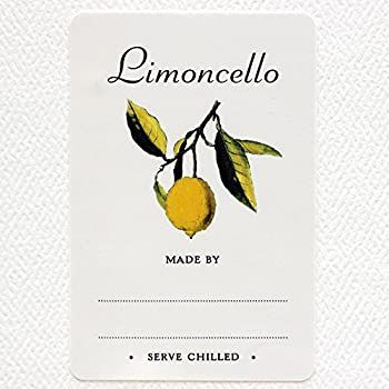 Amazon.com : Limoncello Labels - Euro Design. 2" x 3" - 18 / Package : Office Products Lemon Logo Design, Italian Limoncello Recipe, Limoncello Labels, Italian Limoncello, Lemon Logo, Limoncello Spritz, Limoncello Recipe, Lemon Themed Bridal Shower, Homemade Liquor