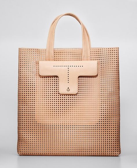 Ann Taylor - AT Handbags Belts - Perforated Leather Tote Work Wardrobe Essentials, Summer Work Wardrobe, Essential Bag, Perforated Leather, Backpack Bag, Diy Bag, Leather Design, Leather Working, Kate Spade Top Handle Bag