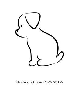 Puppy Outline, Puppy Silhouette, Silhouette Outline, Cartoon Puppy, Diy Cards, Cute Cartoon, Stock Vector, Royalty, Royalty Free