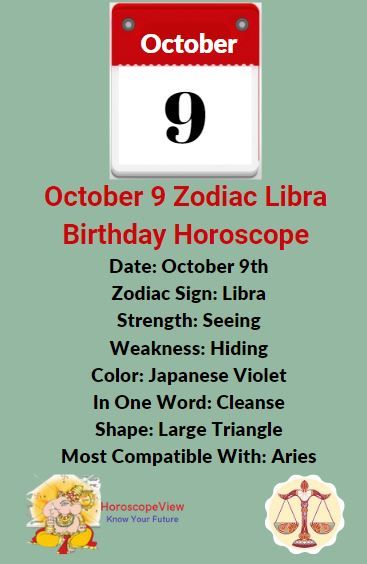 October 9 Zodiac Sign, October Horoscope, Birthday Personality, Zodiac Characteristics, Know Your Future, Birthday Horoscope, October Zodiac, Libra Birthday, Horoscope Dates