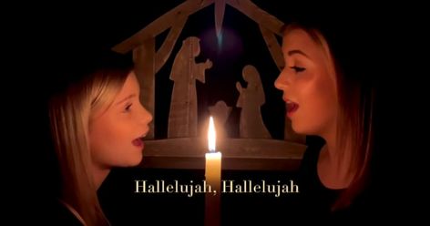 Many singers have sung Leonard Cohen's 'Christmas Hallelujah' already. But this particular version of sisters Cassandra and Callahan stood out and moved their listeners to tears. Callahan and Cassandra Star Armstrong from Fort Frances, Ontario, Canada, make waves online. They uploaded their video on YouTube last December 2 only, but… Jesus Has Risen, Casting Crowns, Singing Hallelujah, Sister Christmas, Advent Season, Leonard Cohen, Make Waves, Merry Christmas Everyone, Two Sisters