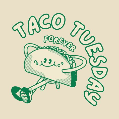 Elote Bar, Mexican Graphics, Taco Graphic Design, Taco Tuesday Flyer, Taco Restaurant Branding, Taco Logo, Taco Illustration, Taco Art, Taco Shirt Ideas