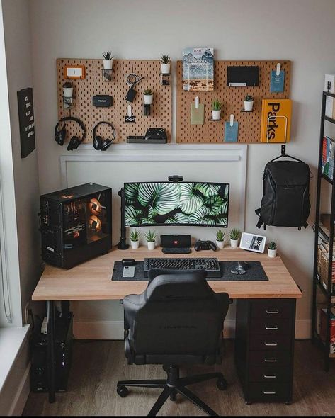 Studio In Casa, Home Studio Setup, Desktop Setup, Bedroom Setup, Gaming Room Setup, Game Room Design, Home Office Setup, Office Setup, Room Setup