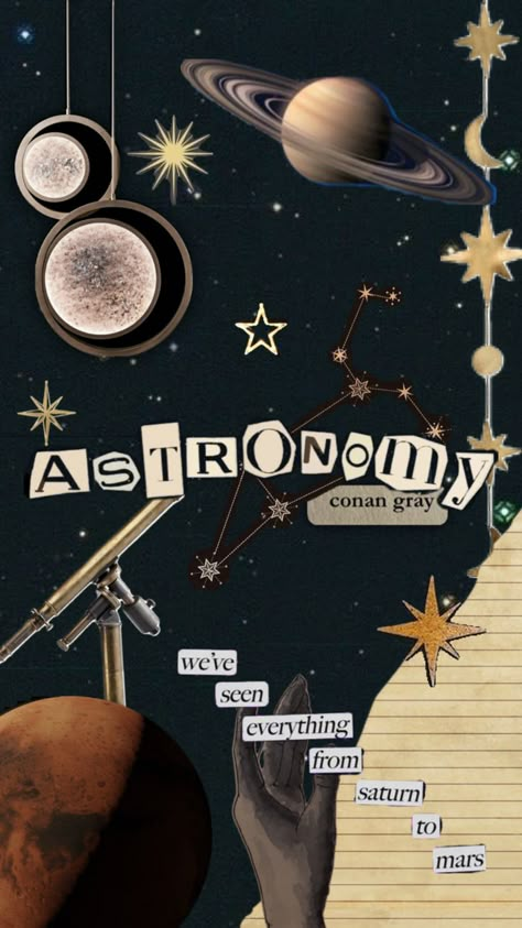 astronomy by Conan Gray🪐#astronomyconangray #conangray#astronomy#saturntomars#music Southern Charm Decor, Themed Wallpapers, Cosmos Space, Astronomy Poster, Astronomy Constellations, Yearbook Covers, Astronomy Lover, First Youtube Video Ideas, Aesthetic Space