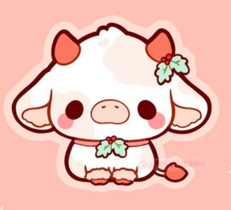 Cow Drawing, Cute Easy Doodles, Cute Kawaii Animals, Cute Animal Drawings Kawaii, Cute Doodles Drawings, Cute Kawaii Drawings, Cute Doodle Art, Cute Cartoon Drawings, Kawaii Animals