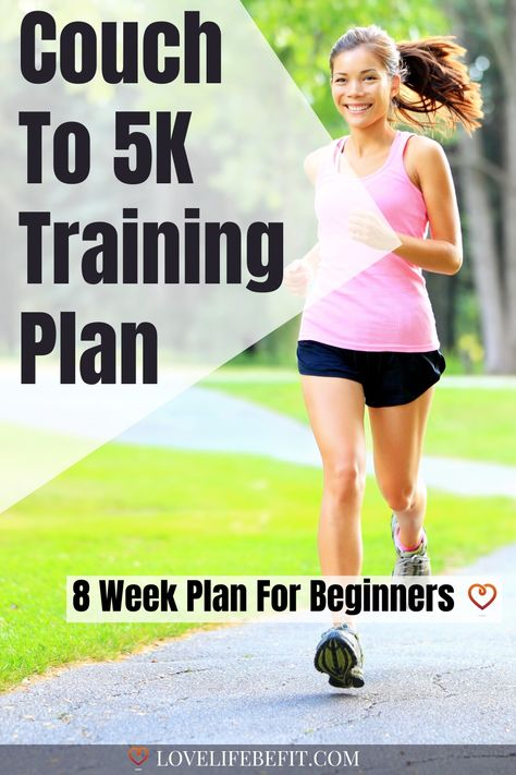 This 8 Week 5 Training Plan is for complete beginners who are not used to running and don't exercise regularly. Train for a 5K for beginners. From Couch to 5K beginner running plans. How to go from Couch to 5K in 8 weeks. Free & Printable training plan. Easy to follow. Begin Running Plan, 5k For Beginners, Beginner Running Plans, Couch To 5k Beginner, Coach To 5k, 5k Training For Beginners, From Couch To 5k, 5k Running Plan, Couch To 5k Plan