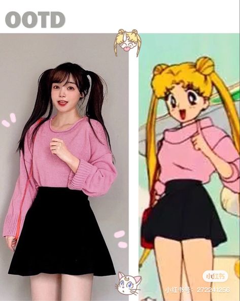 Outfit Recreation, Moon Outfits, Moon Outfit, Powerpuff Girls Characters, Sailor Moon Outfit, Sailor Moon Fashion, Minako Aino, Sailor Moon Cosplay, Sailor Moon Aesthetic